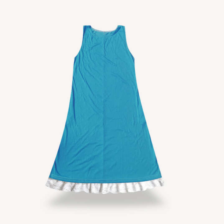 Women's Cotton Lace Hem Dress | Loravelle