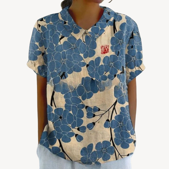 Floral Print Button-Up Shirt Women | Loravelle