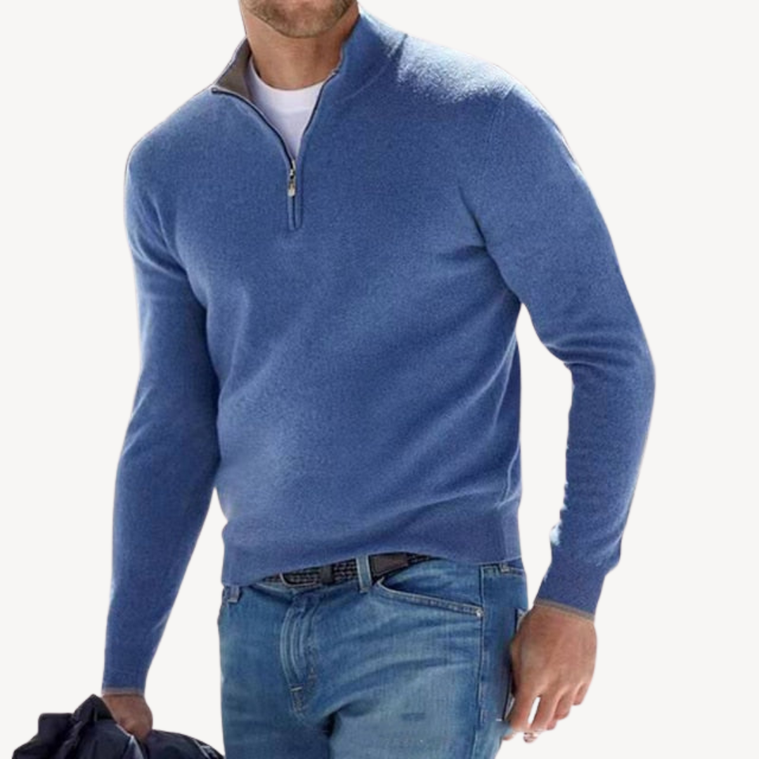Men's Zip-Up Sweater | Loravelle
