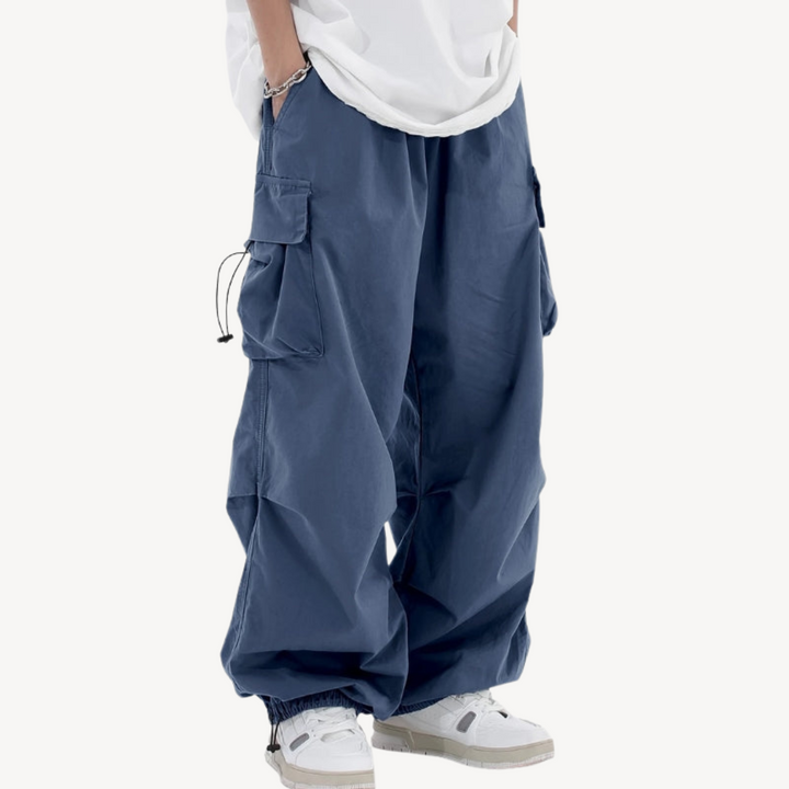 Men’s Baggy Cargo Parachute Pants | Loravelle
