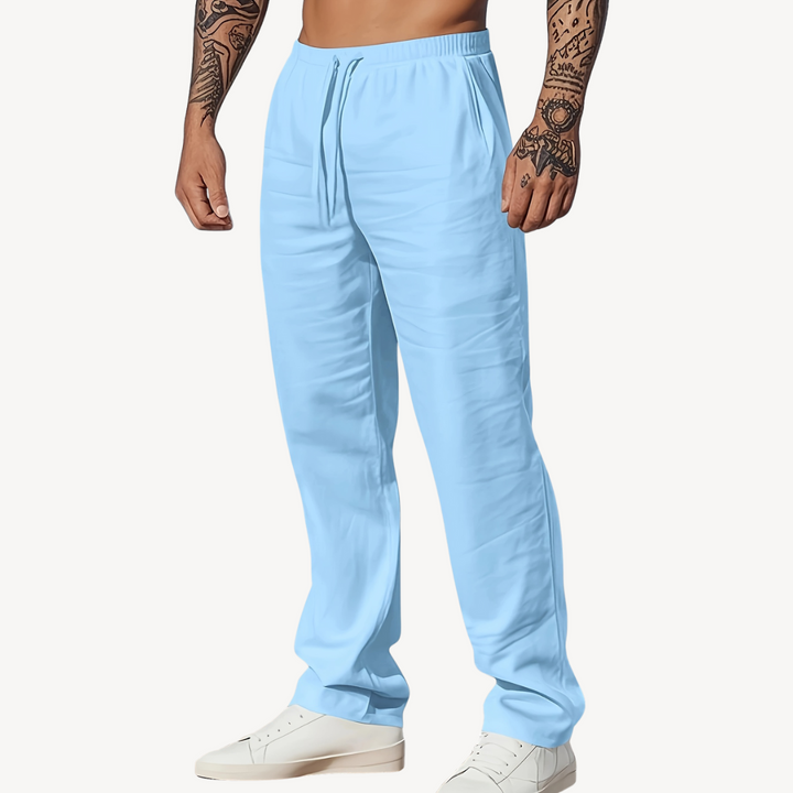 Men’s Linen Drawstring Pants – Casual Comfortable Trousers | Loravelle