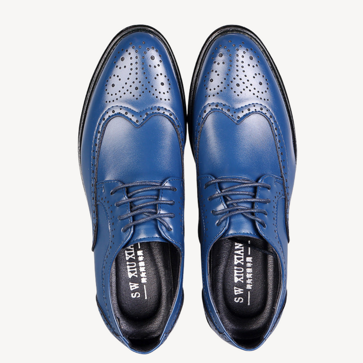 Men's Orthopedic Brogue Dress Shoes Faux Leather | Loravelle