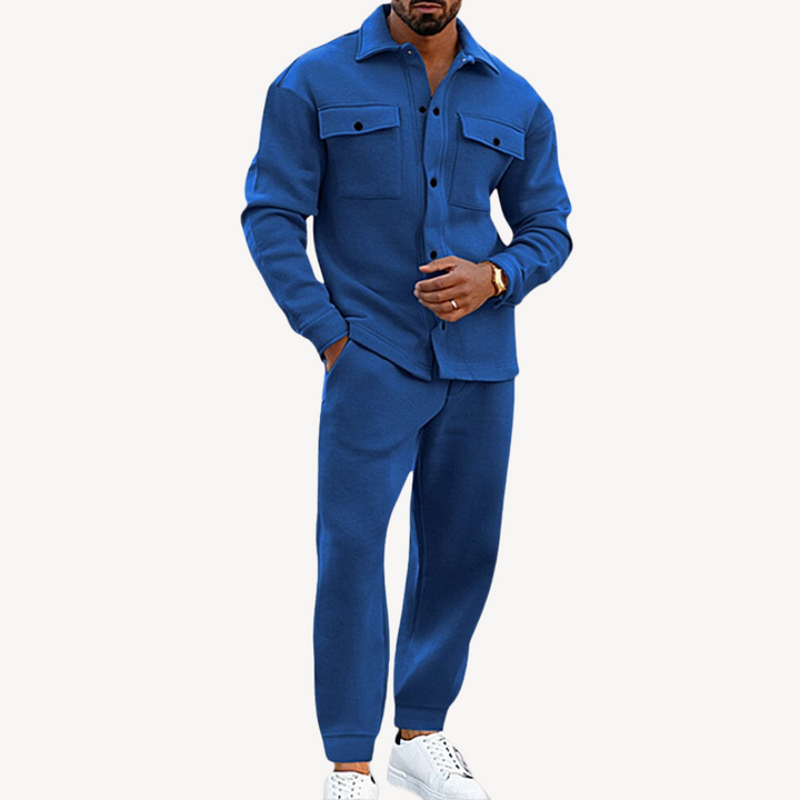 Men's Casual Zip-Up Jacket and Jogger Set | Loravelle