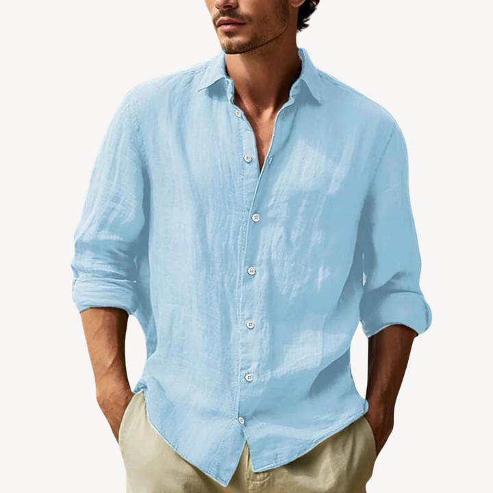 Men's Linen Button-Down Shirt | Loravelle