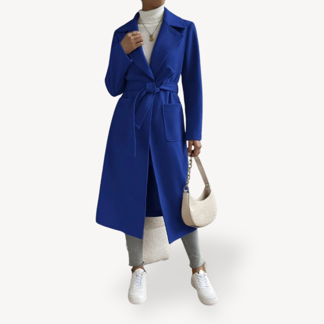 Women's Long Open Coat with Pockets | Loravelle
