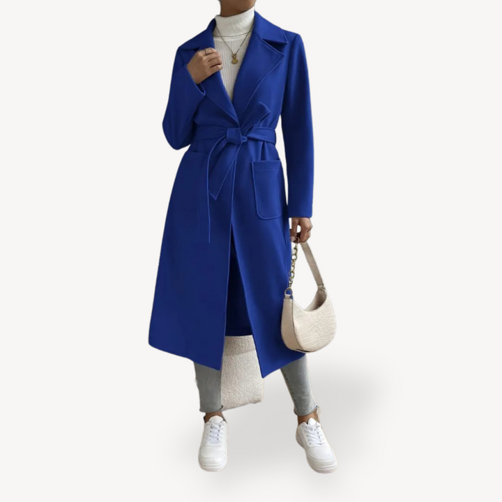 Women's Long Open Coat with Pockets | Loravelle