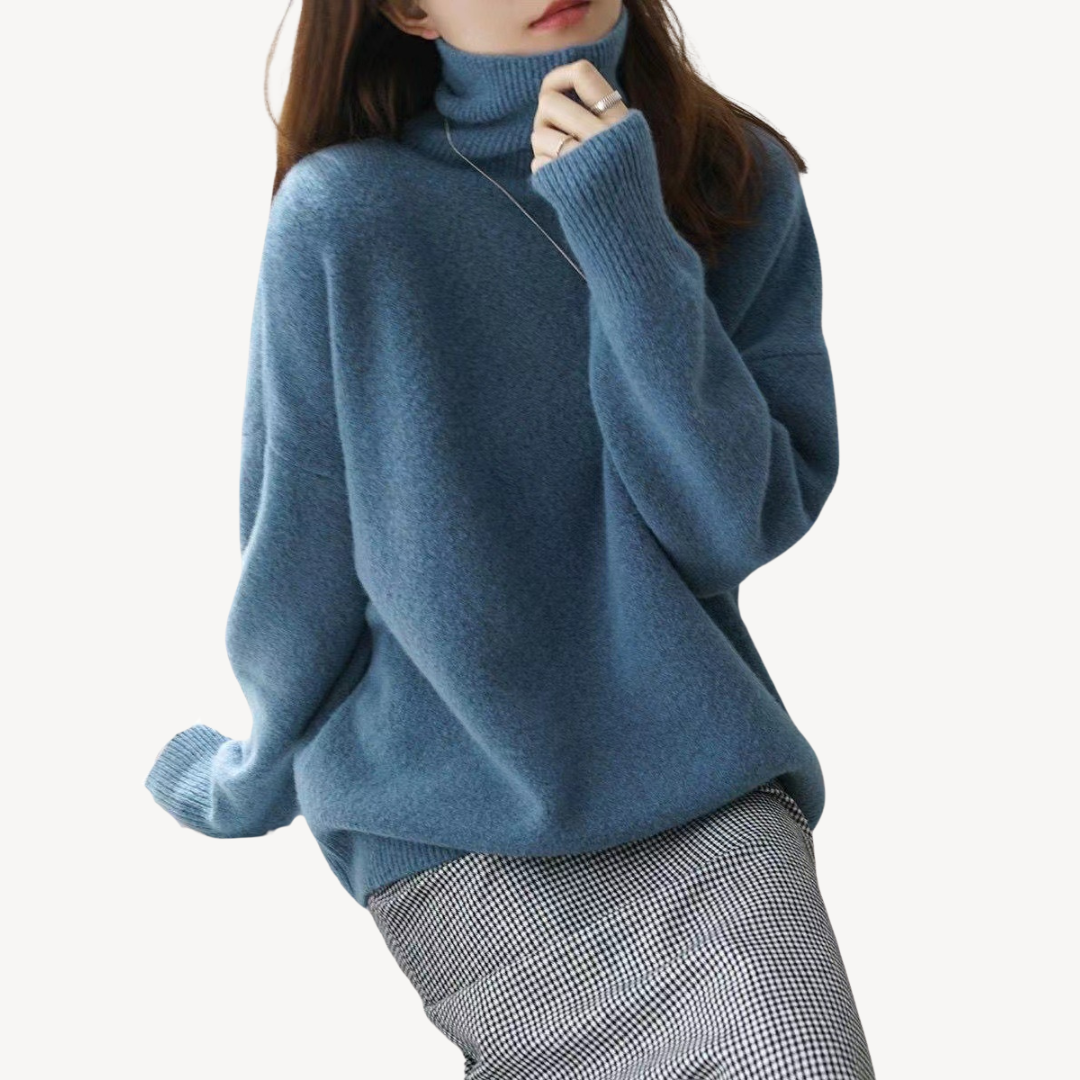 Women’s Soft Knit Fabric Turtleneck Sweater | Loravelle