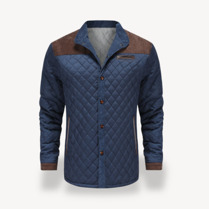 Men’s Quilted Jacket with Button Closure | Loravelle