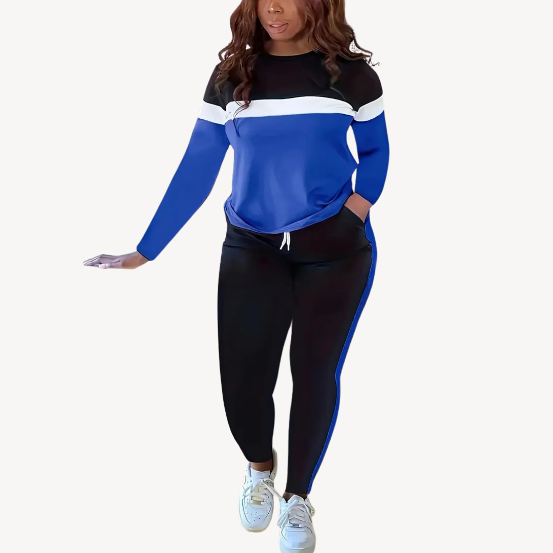 Color-Blocked Sweatsuit Set | Loravelle