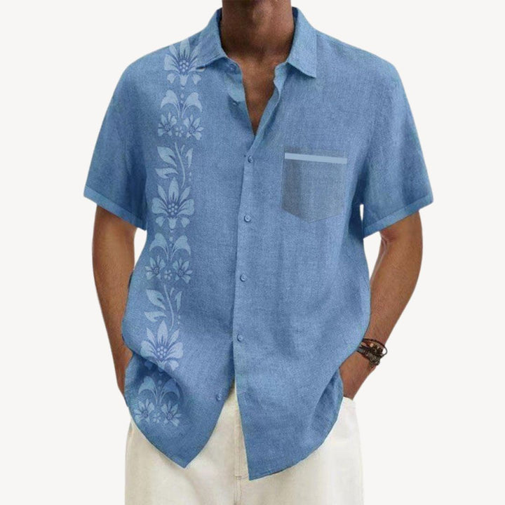Men's Linen Guayabera Shirt | Loravelle