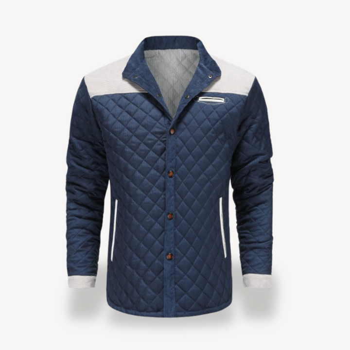 Men’s Quilted Jacket with Button Closure | Loravelle