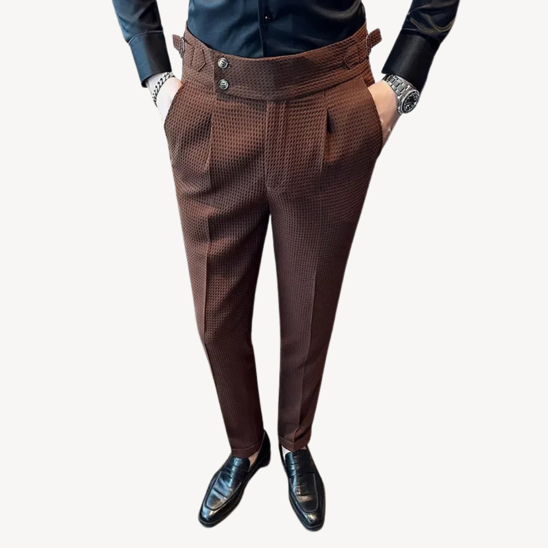 Men's Waffle Dress Pants Business Formal | Loravelle