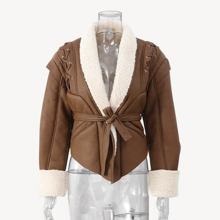 Leather Puffer Blazer Jacket for Women | Loravelle