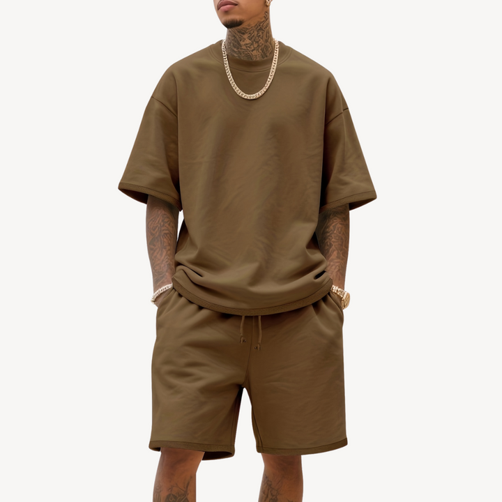 Men's Cotton Blend Short Set | Loravelle