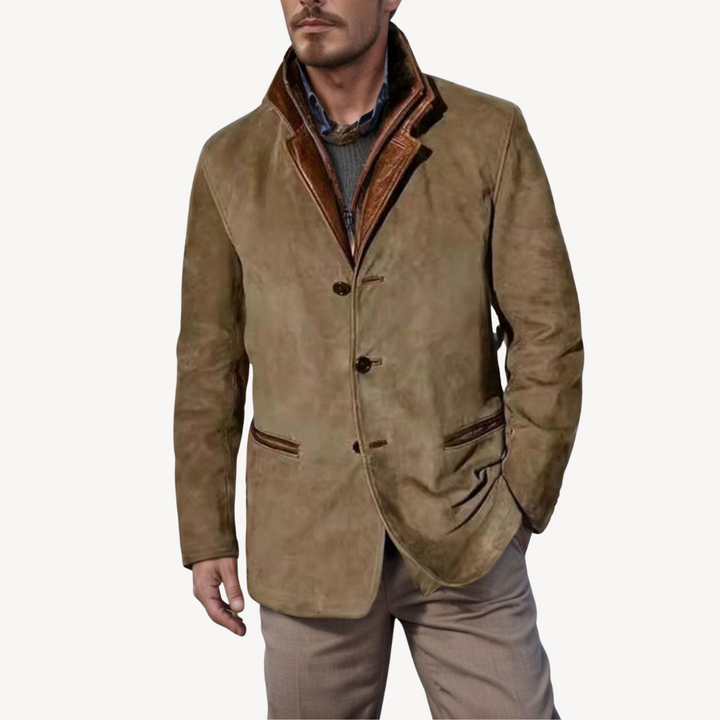 Men's Casual Suede Jacket | Loravelle