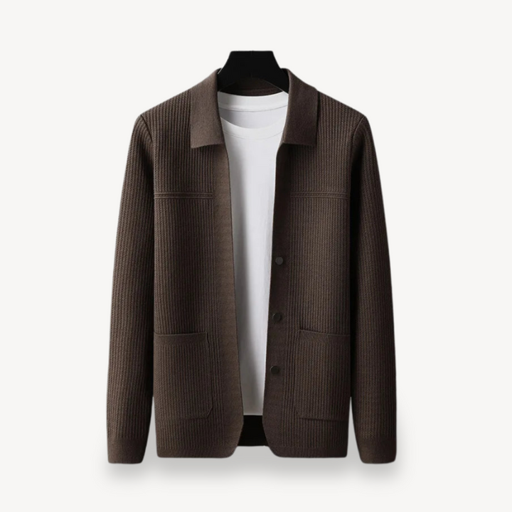 Ribbed Knit Cardigan for Men | Loravelle