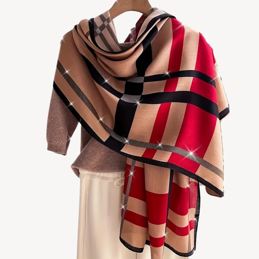 Plaid Pattern Shawl for Women | Loravelle