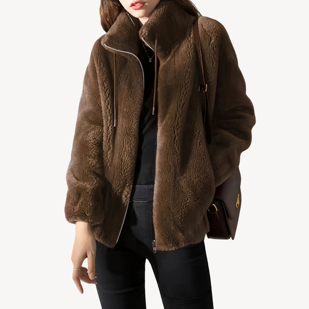 Women’s Faux Fur Zip-Up Jacket | Loravelle