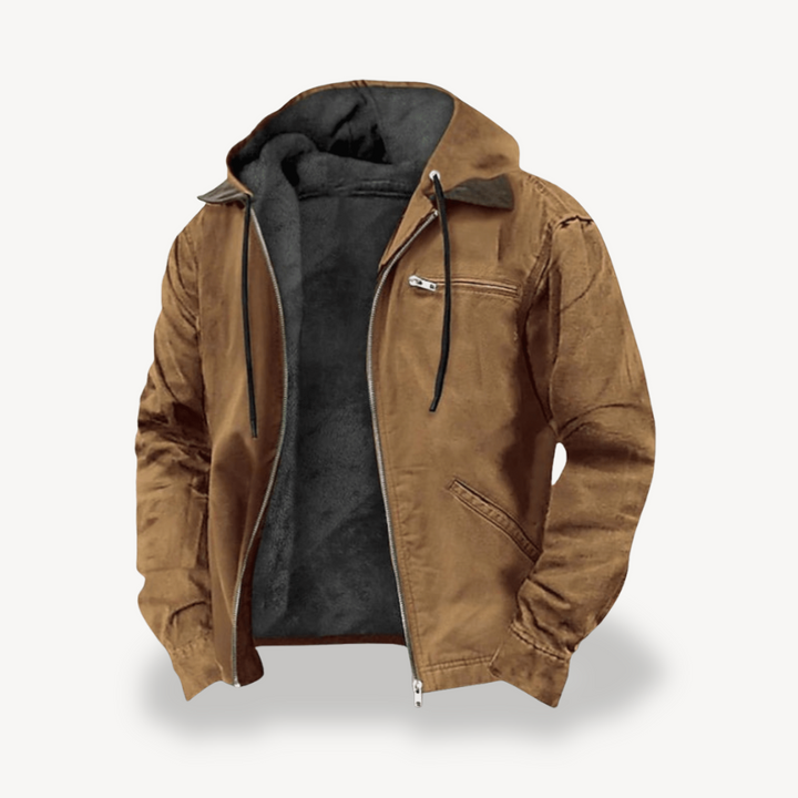 Men's Hooded Fleece-Lined Jacket | Loravelle
