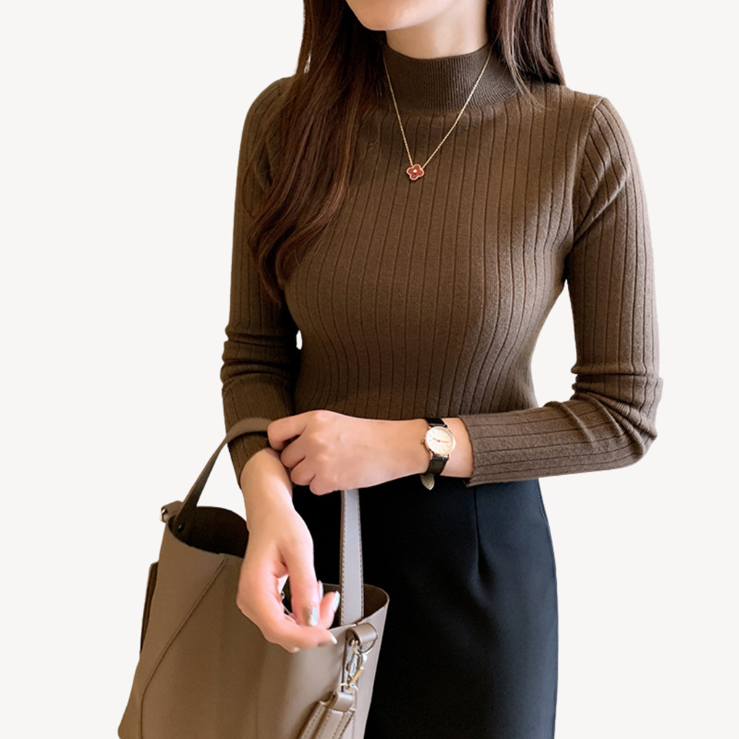Ribbed Turtleneck Sweater for Women | Loravelle