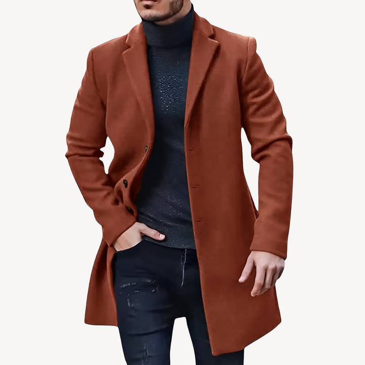 Men's Wool Blend Trench Coat | Loravelle