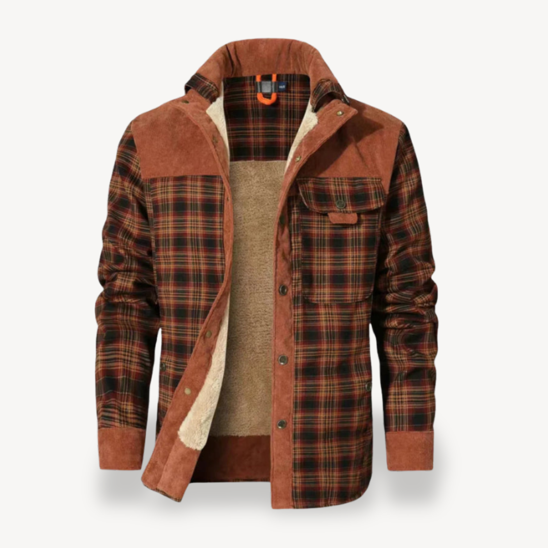 Men’s Plaid Fleece Lined Jacket | Loravelle