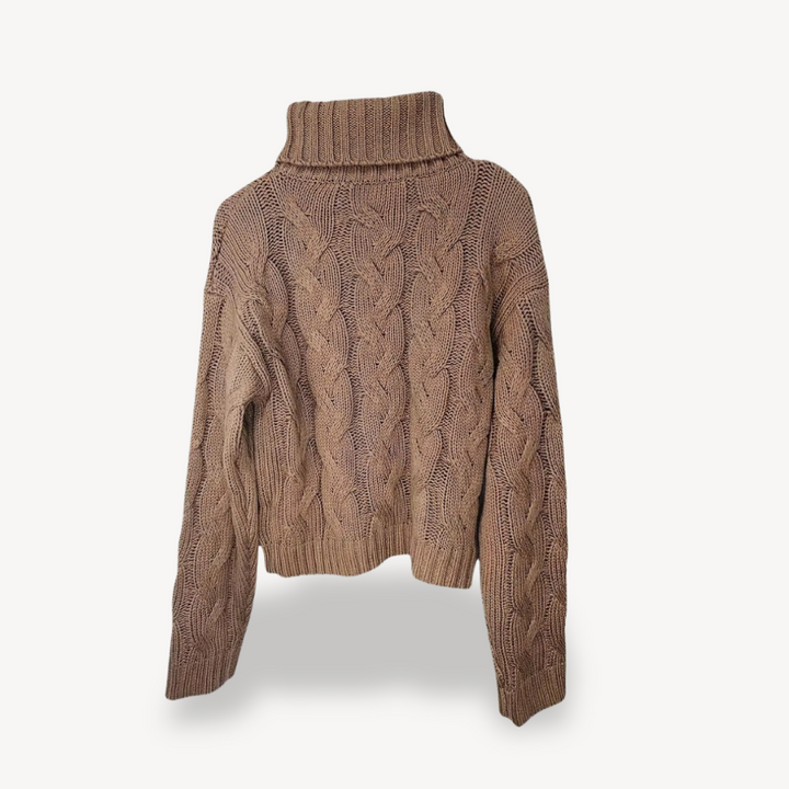 Cable Knit Turtleneck Sweater | Loravelle