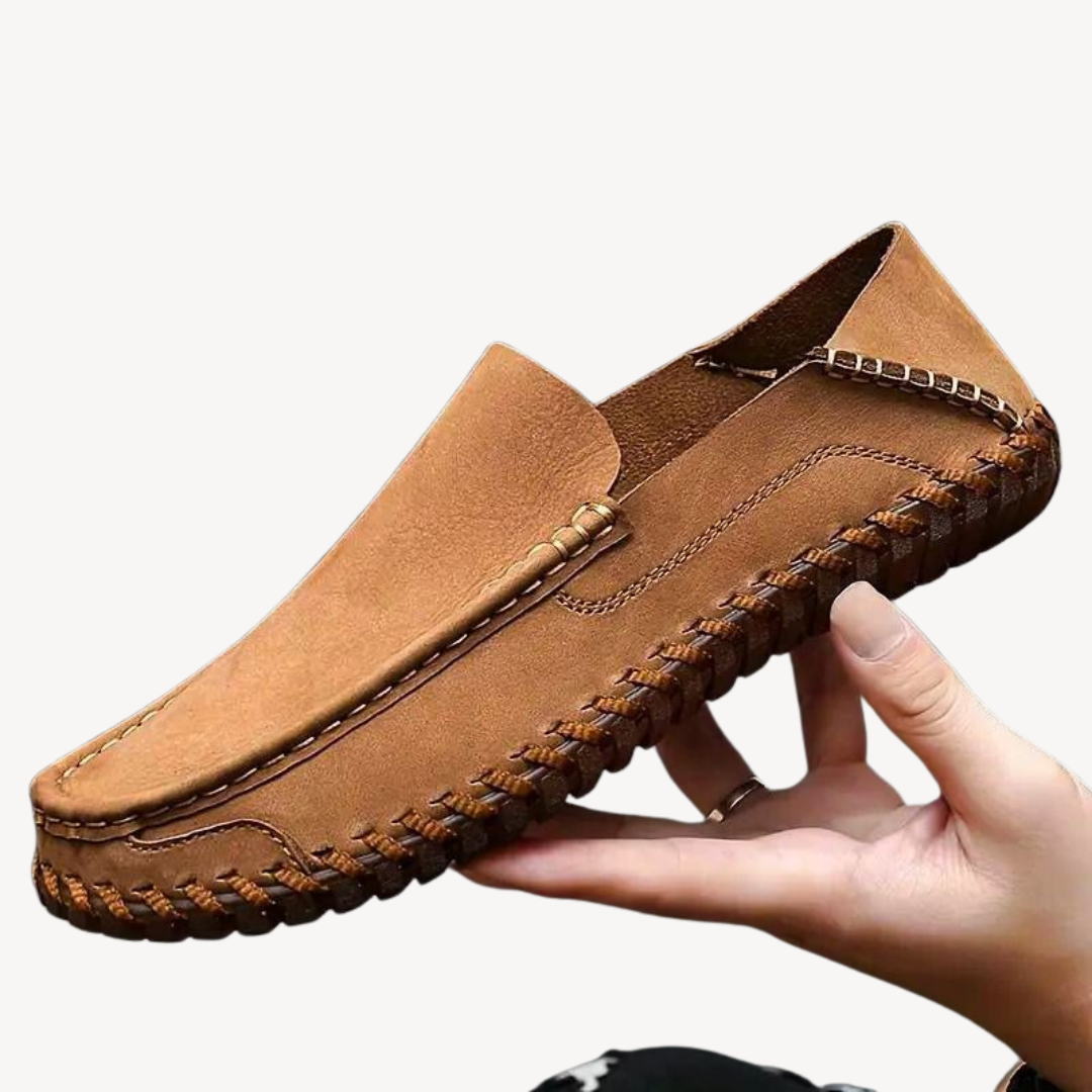 Men's Orthopedic Leather Slip-On Shoes | Loravelle