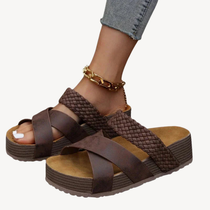 Orthopedic Faux Leather Sandals for Women | Loravelle