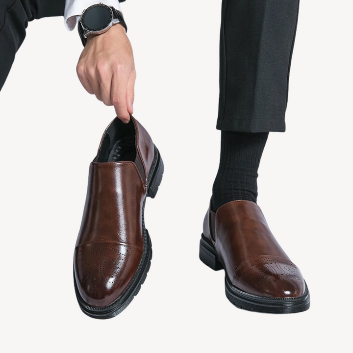 Men's Orthopedic Brogue Oxford Dress Shoes | Loravelle