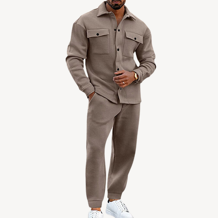 Men's Casual Zip-Up Jacket and Jogger Set | Loravelle