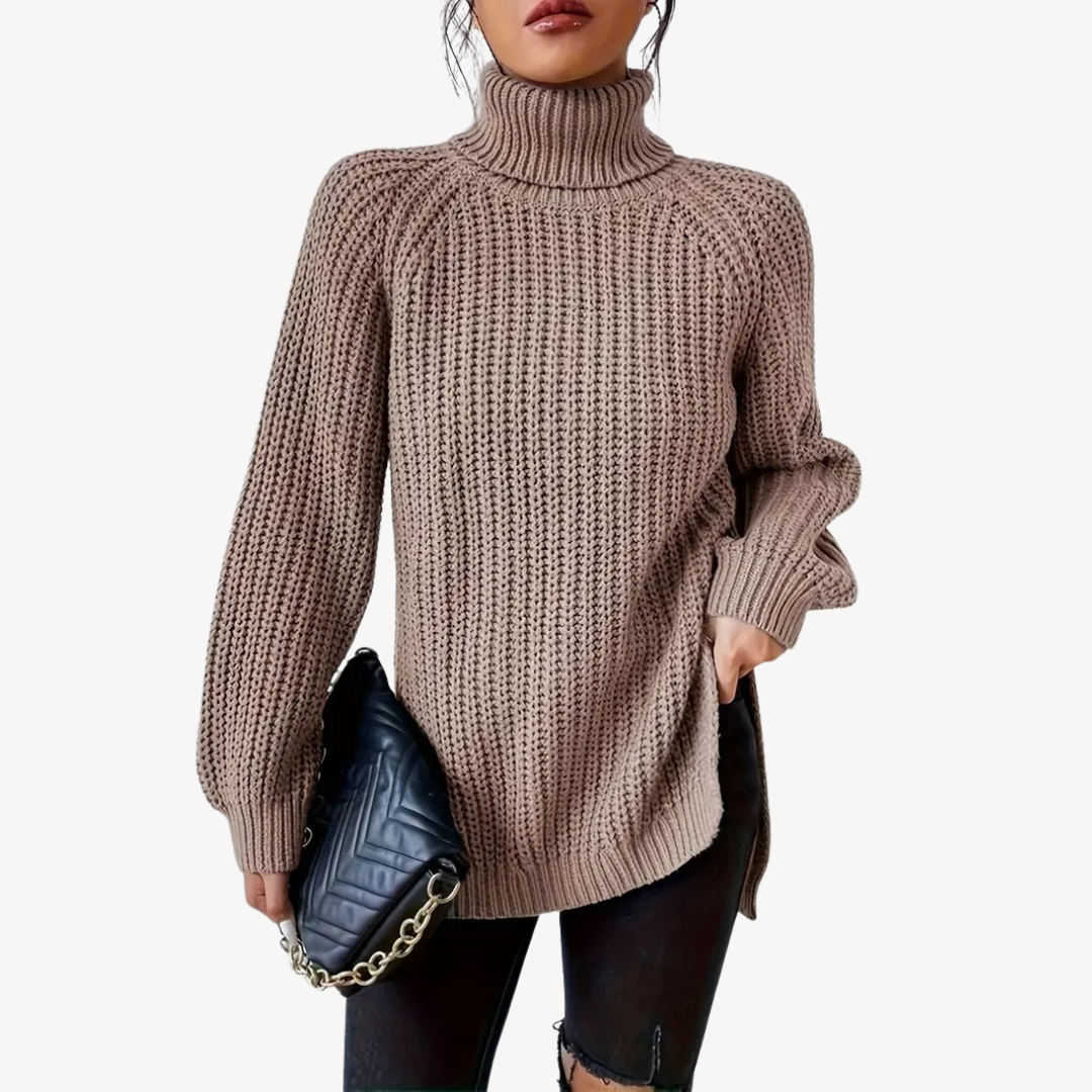 Chunky Knit Turtleneck Sweater for Women | Loravelle