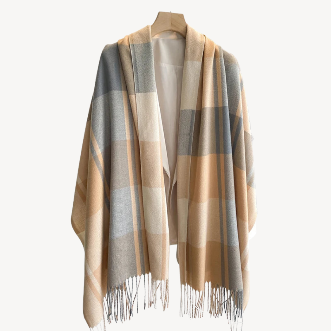 Plaid Wool Scarf for Women | Loravelle