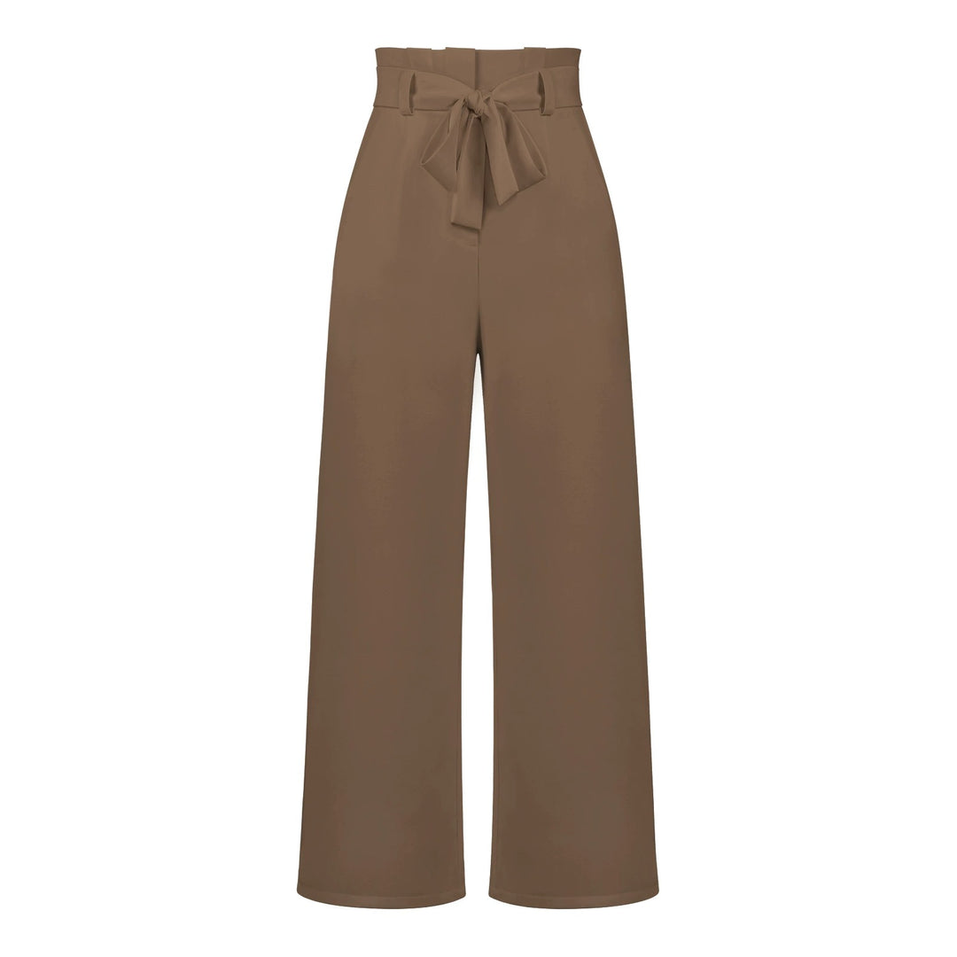 Tie Waist High-Waisted Trousers for women | Loravelle