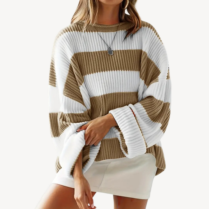 Women's Striped Oversized Sweater | Loravelle