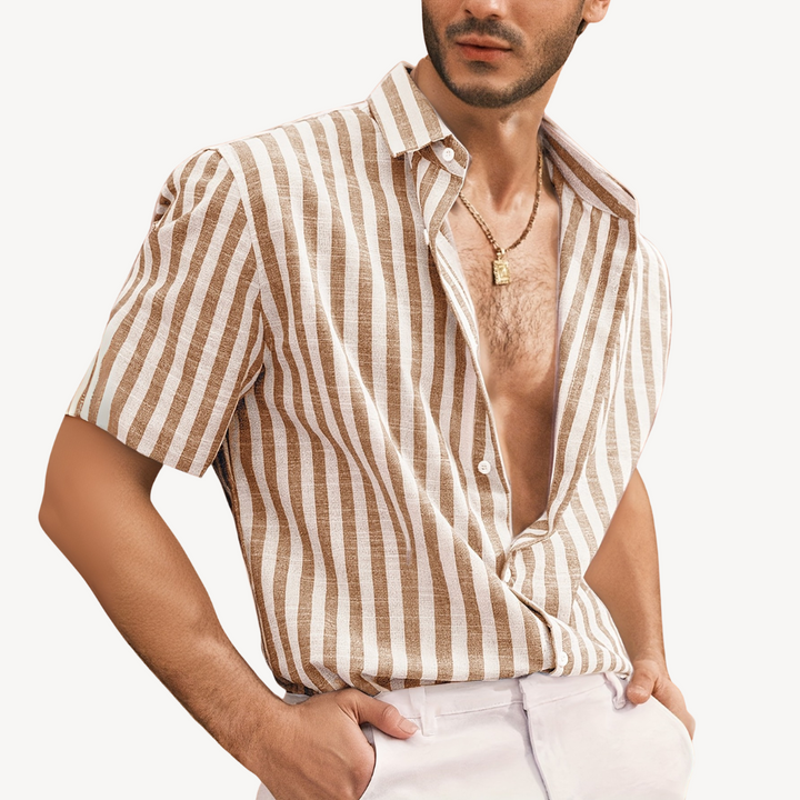 Men's Striped Button-Down Shirt - Comfortable & Stylish | Loravelle