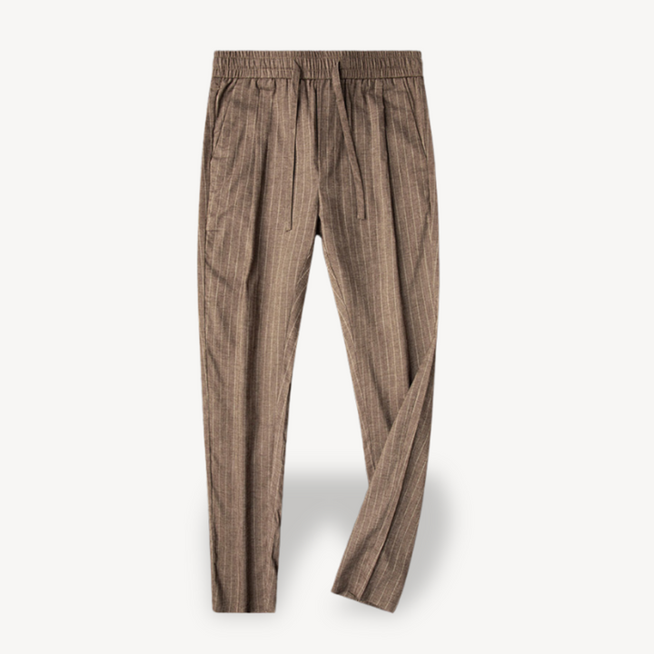 Striped Elastic Waist Pants for Men | Loravelle