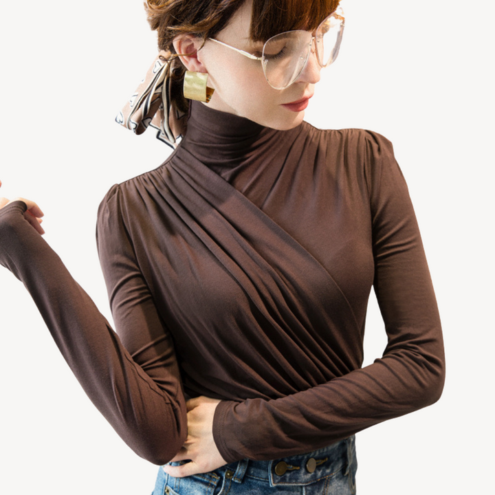 Pleated Long Sleeve Top for Women | Loravelle