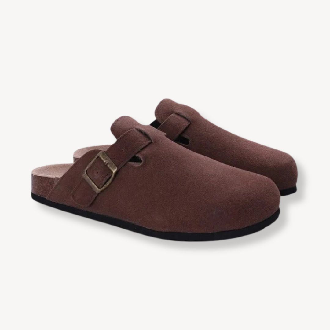 Suede Buckle Clogs Unisex | Loravelle