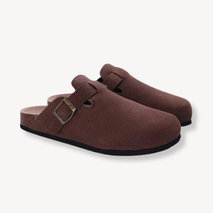Suede Buckle Clogs Unisex | Loravelle