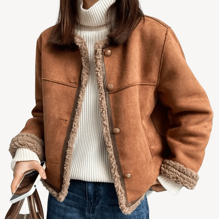 Women’s Faux Fur Trim Fleece Lined Jacket | Loravelle