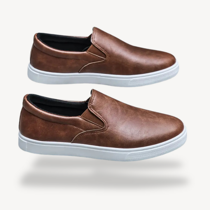 Men's Orthopedic Faux Leather Slip-On Dress Shoes | Loravelle