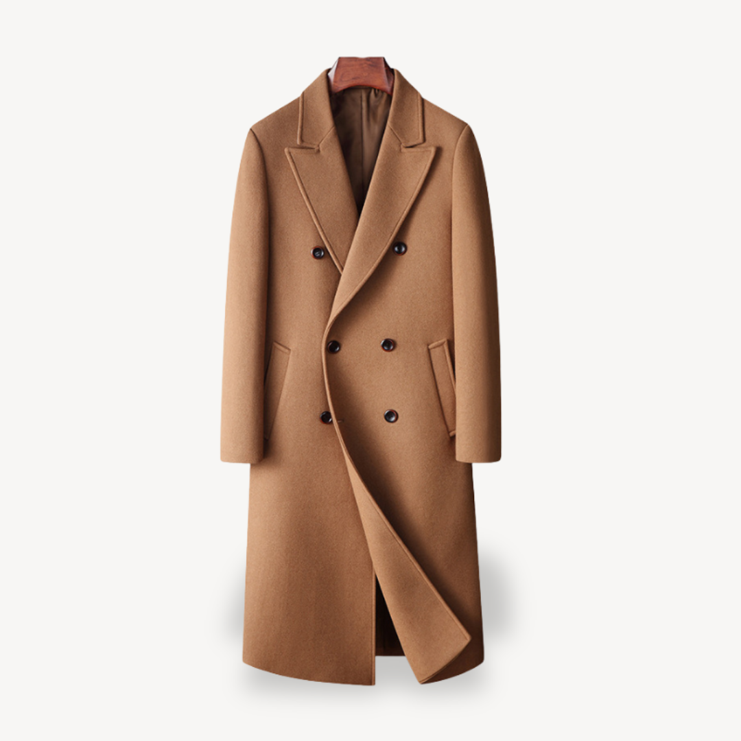 Men’s Wool Double-Breasted Coat | Loravelle