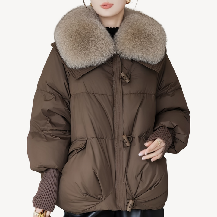 Women’s Faux Fur Collar Puffer Jacket | Loravelle