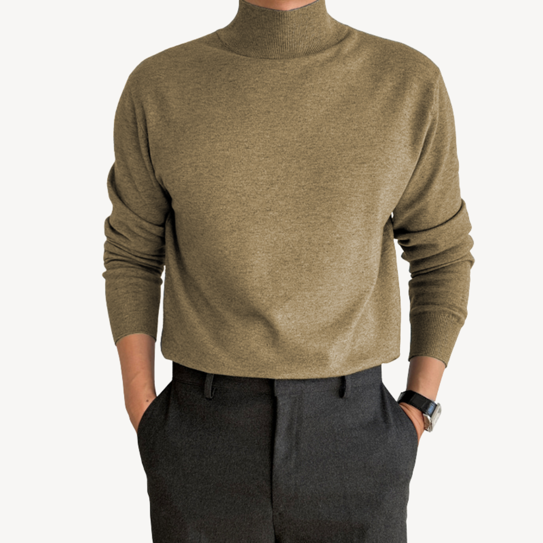 Cashmere Blend Turtleneck Sweater for Men | Loravelle