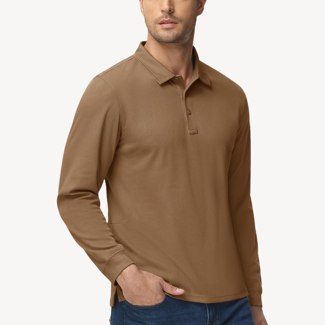 Men's Long Sleeve Polo Shirt | Loravelle