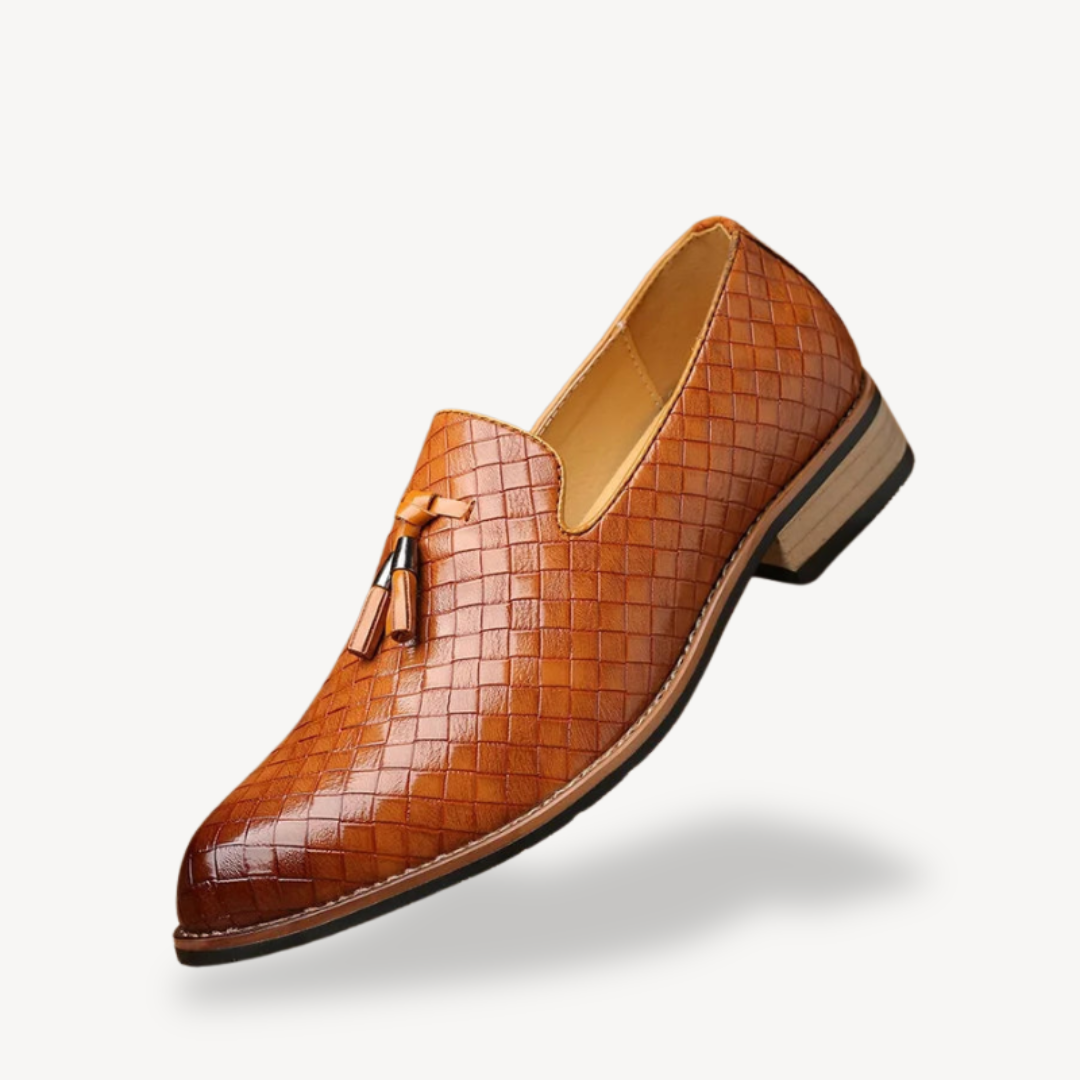 Men's Orthopedic Loafers Woven Tassel Slip-Ons | Loravelle