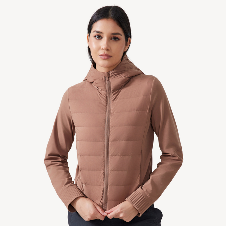 Women’s Hybrid Puffer Hoodie Jacket | Loravelle