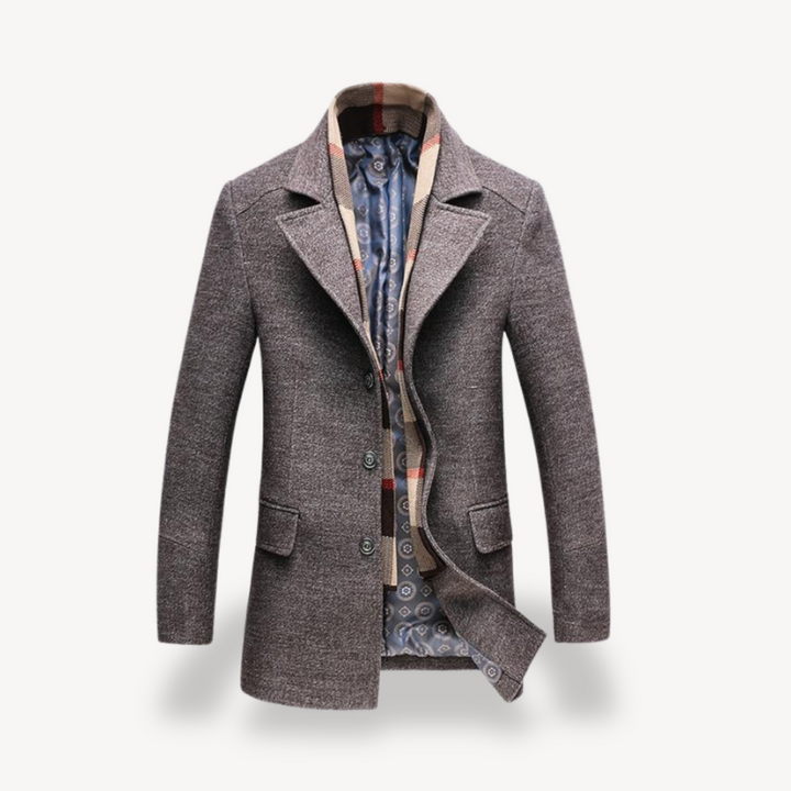 Wool Blend Trench Coat for Men | Loravelle