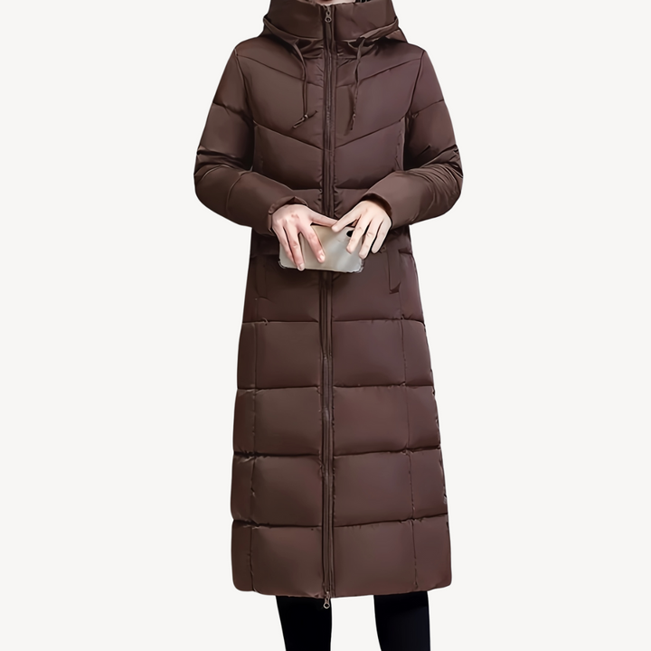 Women’s Long Puffer Coat with Hood | Loravelle